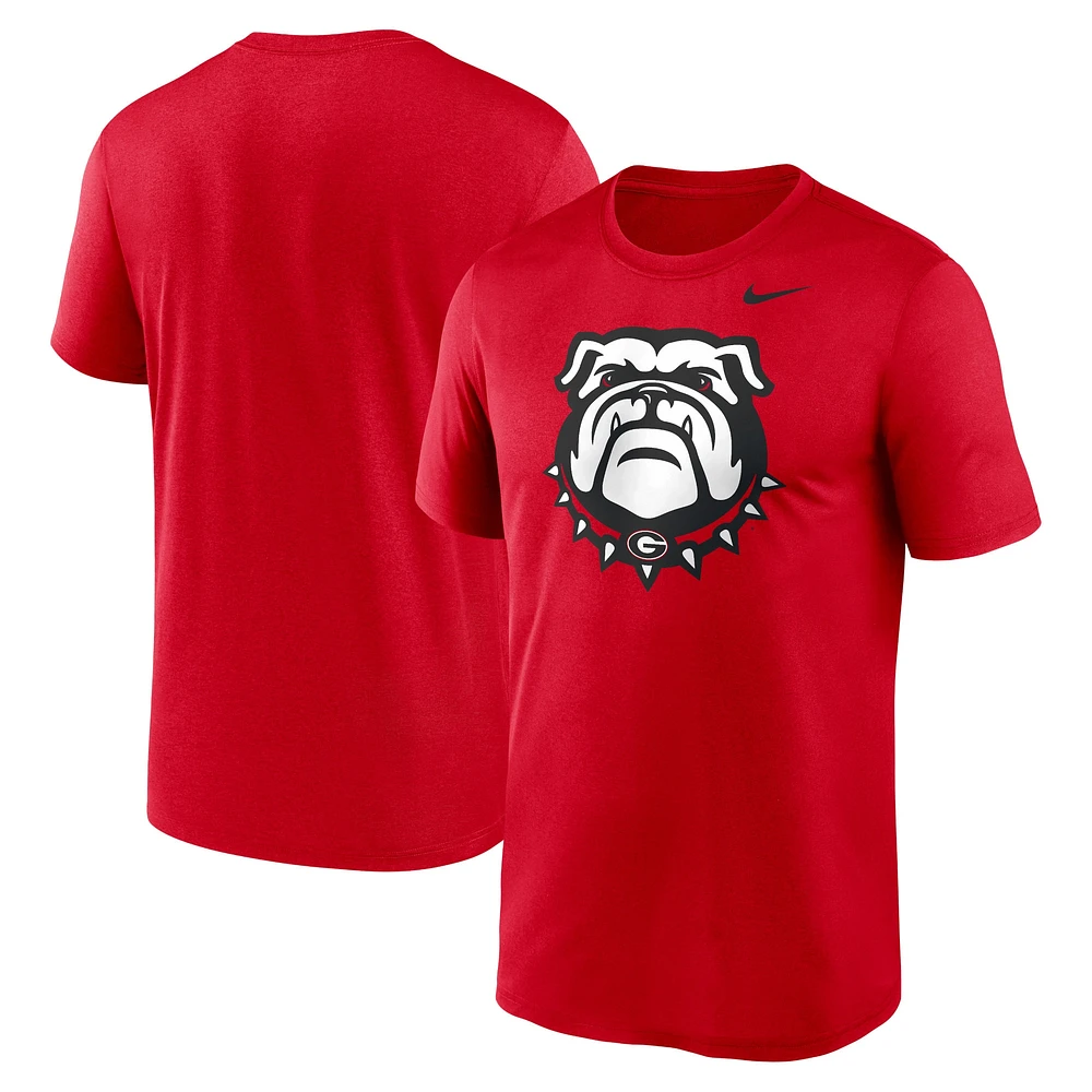 T-shirt Nike rouge Georgia Bulldogs Primetime Legend avec logo alternatif pour homme