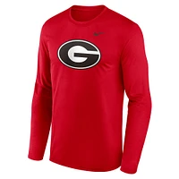 T-shirt à manches longues Nike rouge Georgia Bulldogs Primetime Primary Legend pour homme