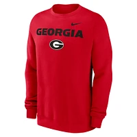 Sweat-shirt à enfiler Nike rouge Georgia Bulldogs Primetime Primary Stack pour homme