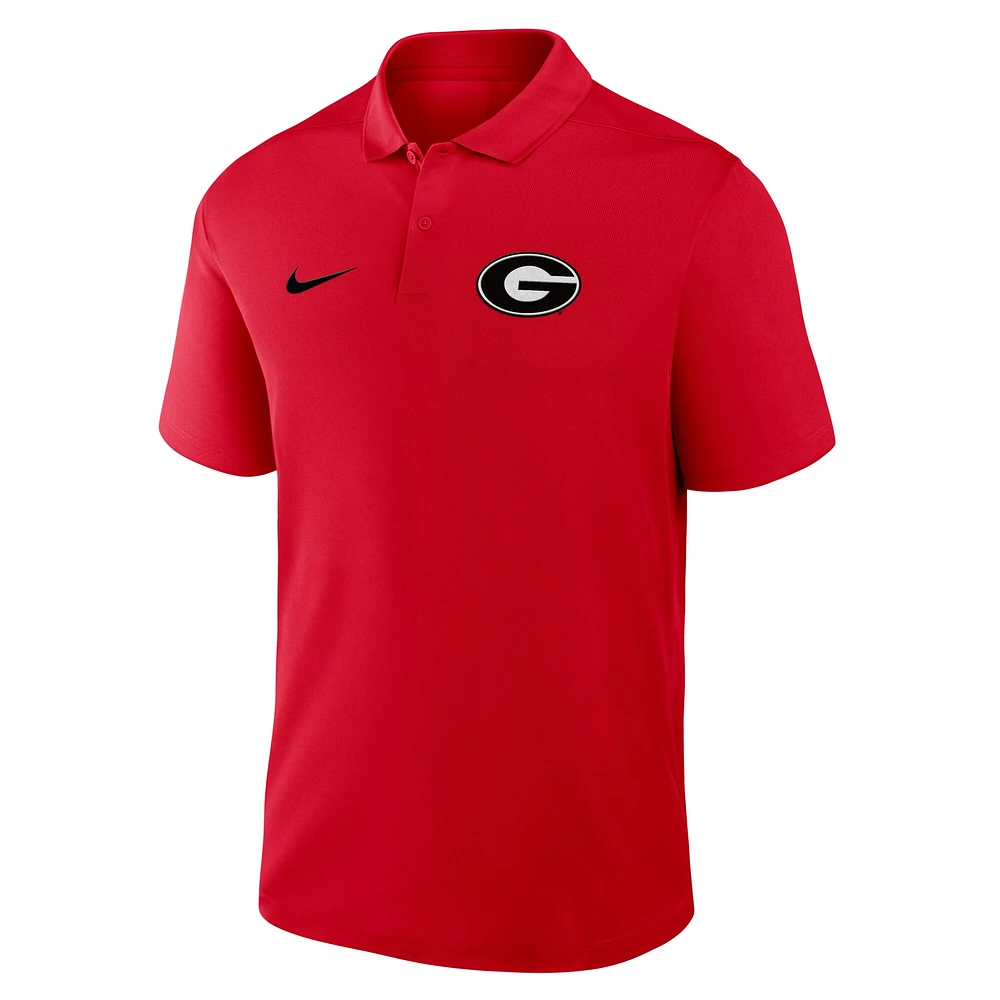 Polo Nike rouge Georgia Bulldogs Primetime Victory Primary Logo Performance pour homme