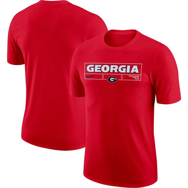 T-shirt rouge Georgia Bulldogs Wordmark Stadium pour homme de Nike