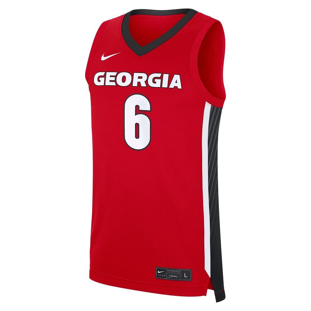 Men's Nike Somto Cyril Red Georgia Bulldogs NIL Basketball Replica Player Jersey