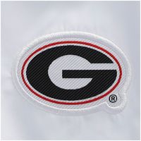 Men's Nike White Georgia Bulldogs Coaches Half-Zip Pullover Jacket