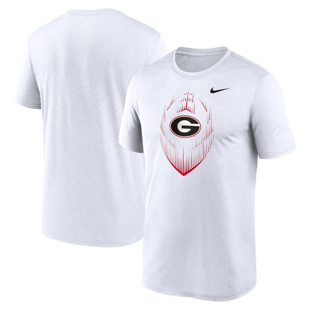 T-shirt Nike blanc Georgia Bulldogs Primetime Legend Icon Performance pour homme