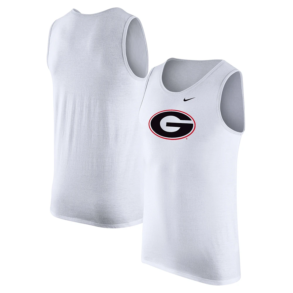 Men's Nike White Georgia Bulldogs Tank Top