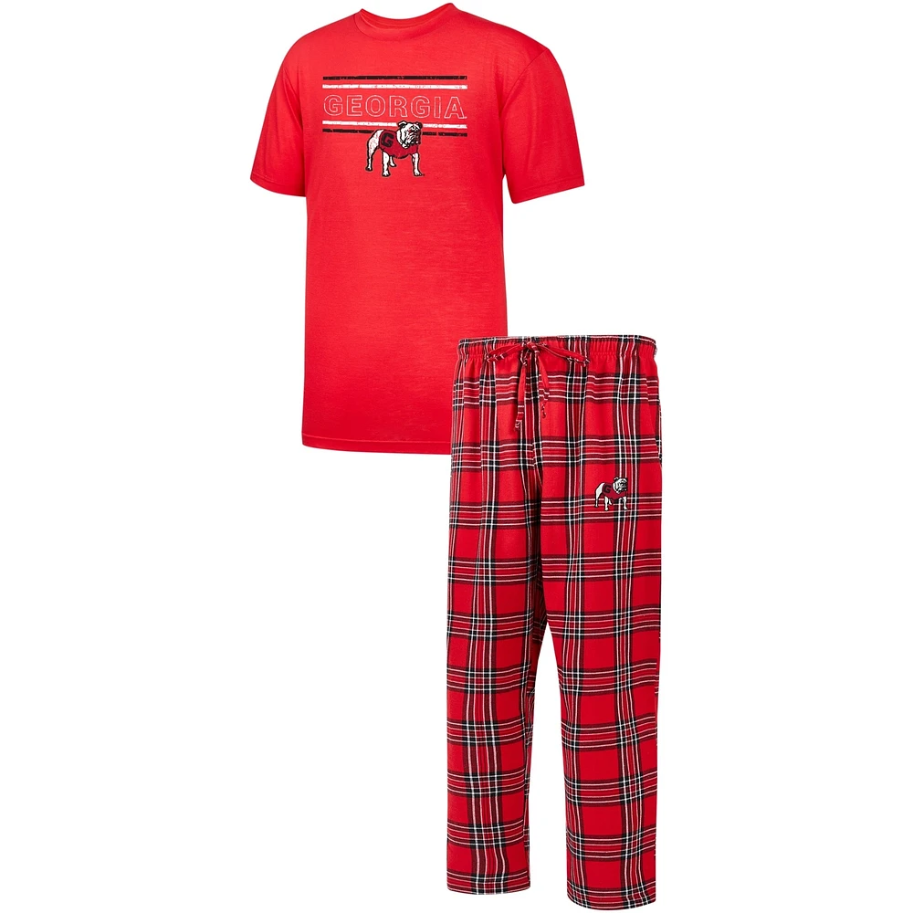 Men's Profile Red Georgia Bulldogs Big & Tall 2-Pack T-Shirt Flannel Pants Set