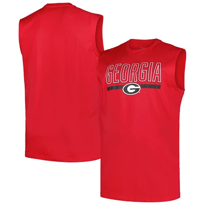 Men's Profile Red Georgia Bulldogs Big & Tall Tank Top