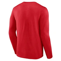 Men's Profile Red Georgia Bulldogs Big & Tall Two-Hit Graphic Long Sleeve T-Shirt