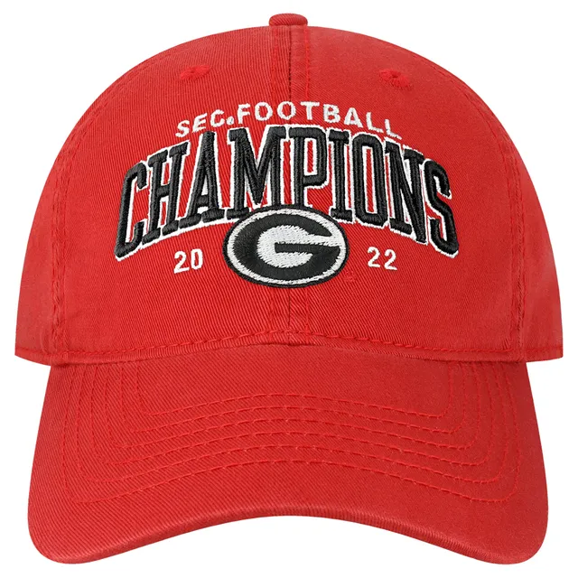 Lids Georgia Bulldogs 2022 SEC Conference Champions Arch EZA Twill Adjustable Hat - Red | Brazos Mall