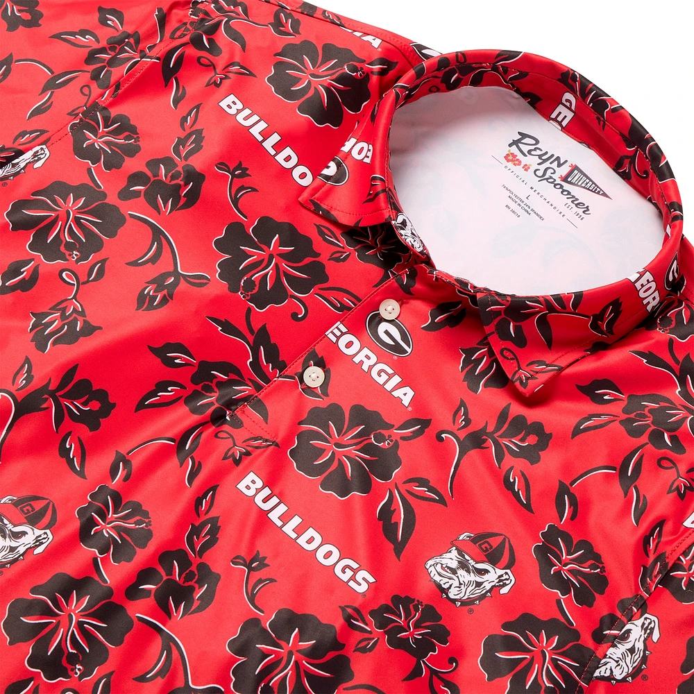 Polo de performance Reyn Spooner pour hommes, rouge, Georgia Bulldogs