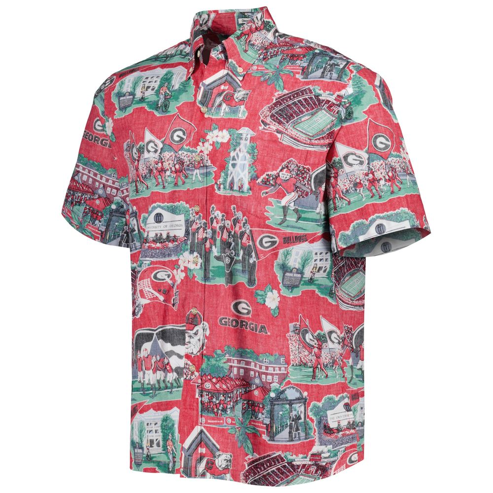 Men's Reyn Spooner Red Georgia Bulldogs Scenic Button-Down Shirt