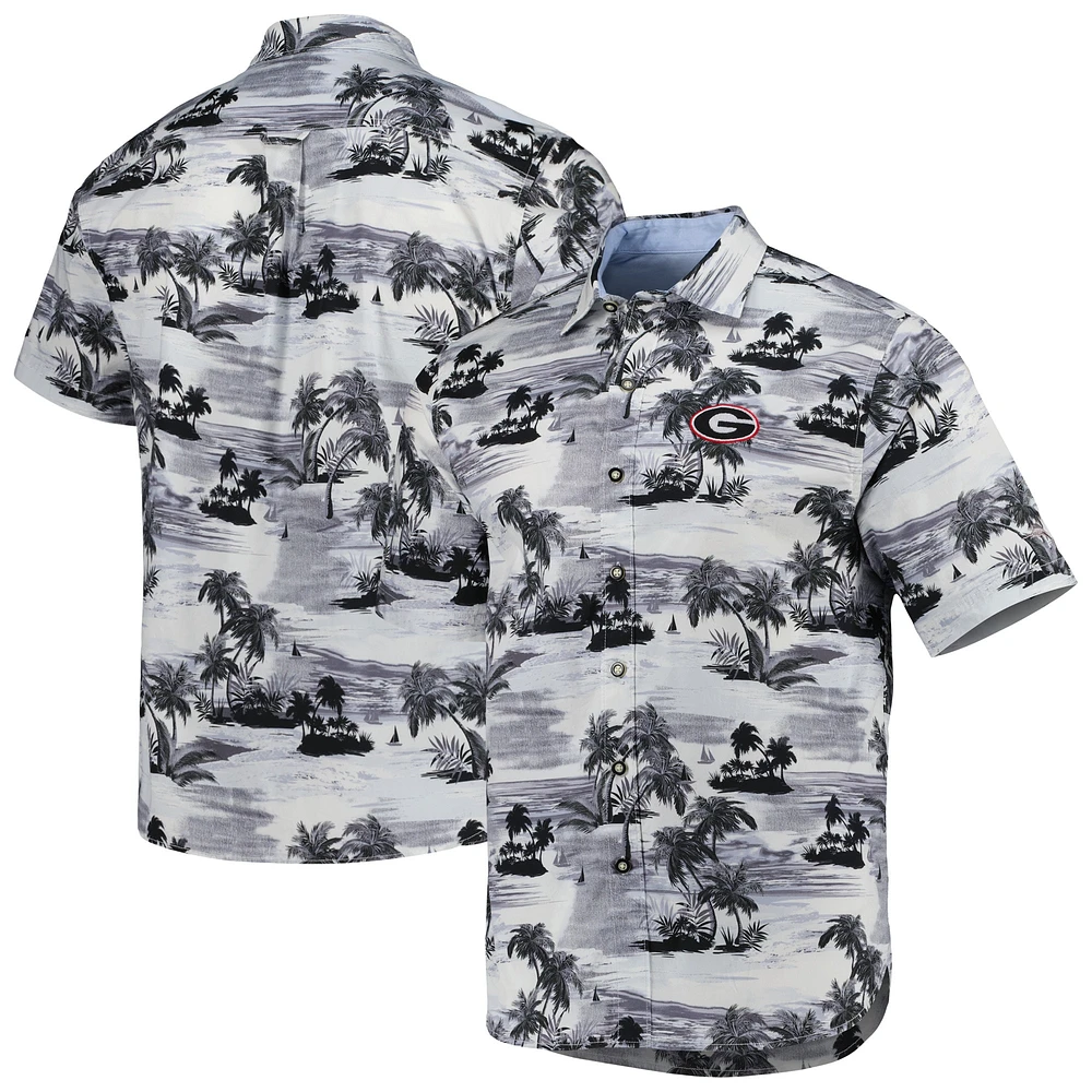 Men's Tommy Bahama Black Georgia Bulldogs Tropical Horizons Button-Up Shirt