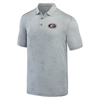 Men's Tommy Bahama Gray Georgia Bulldogs Sport Palm Coast Palmera IslandZone Polo