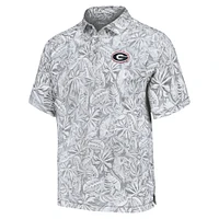 Men's Tommy Bahama Gray Georgia Bulldogs Tropical Score IslandZone Polo