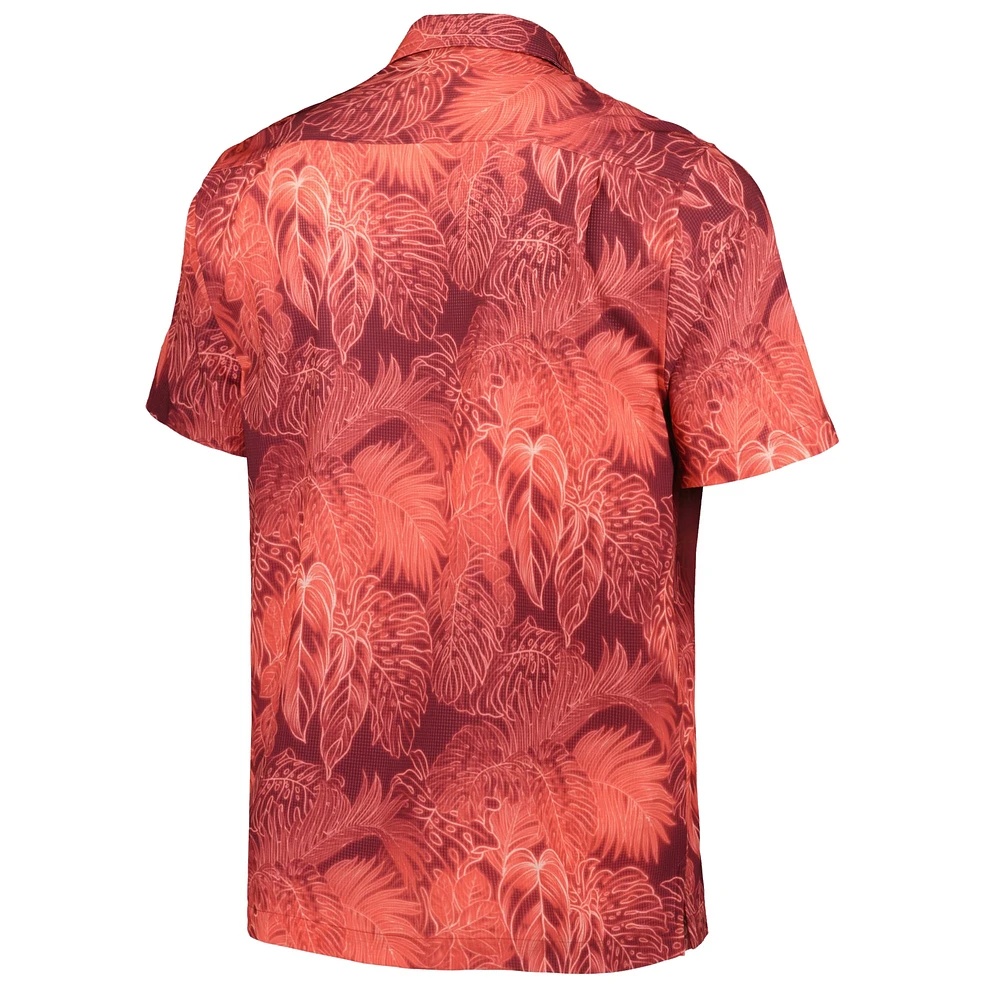 Chemise boutonnée Tommy Bahama Red Georgia Bulldogs Coast Luminescent Fronds Camp pour hommes