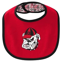 Newborn & Infant Georgia Bulldogs Dynamic Duo Bodysuit, Bib Cuffed Knit Hat Set