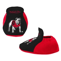 Newborn & Infant Mitchell Ness Red Georgia Bulldogs 3-Pack Bodysuit, Bib and Bootie Set