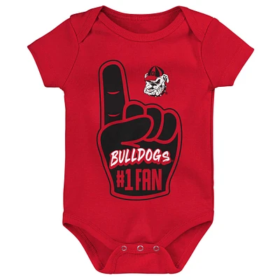 Body rouge Georgia Bulldogs #1 Fan Foam Finger pour nouveau-né et nourrisson