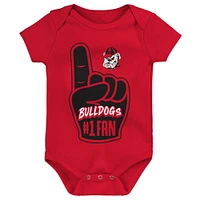 Newborn & Infant Red Georgia Bulldogs #1 Fan Foam Finger Bodysuit