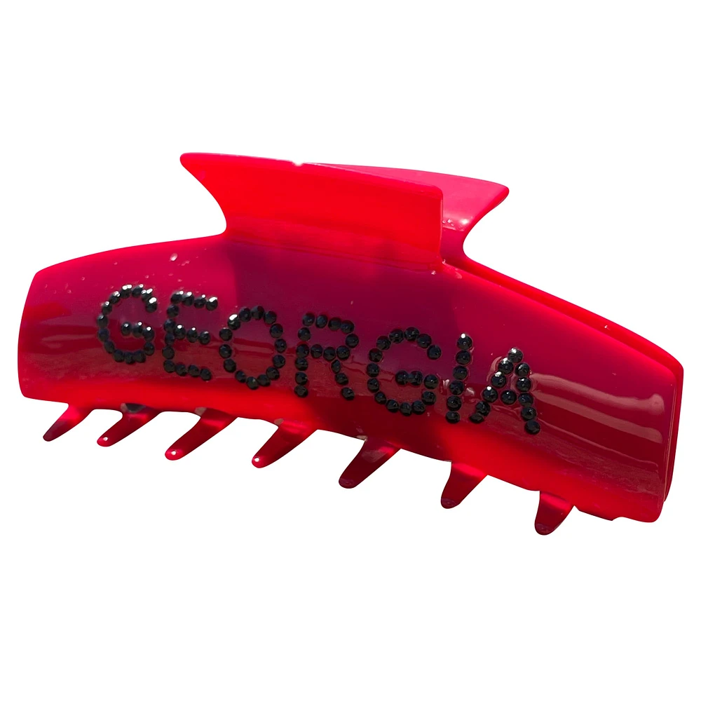 Red Georgia Bulldogs Rhinestone Claw Hair Clip