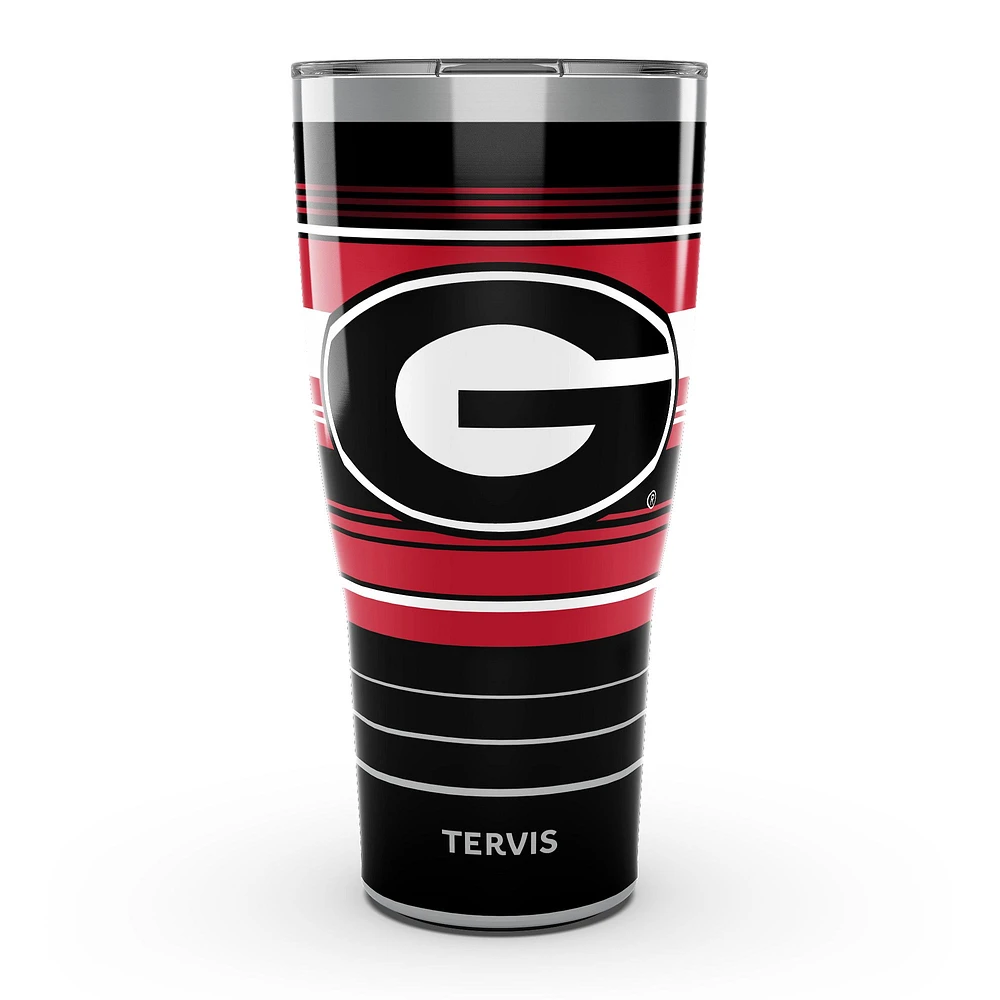 Tervis Géorgie Bulldogs 30oz. Gobelet en acier inoxydable à rayures Hype