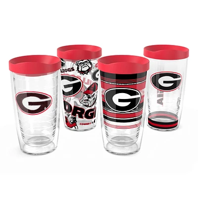 Tervis Georgia Bulldogs Four-Pack 16oz. Classic Tumbler Set