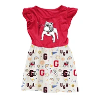 Toddler Wes & Willy  Red Georgia Bulldogs Vault Princess Dress
