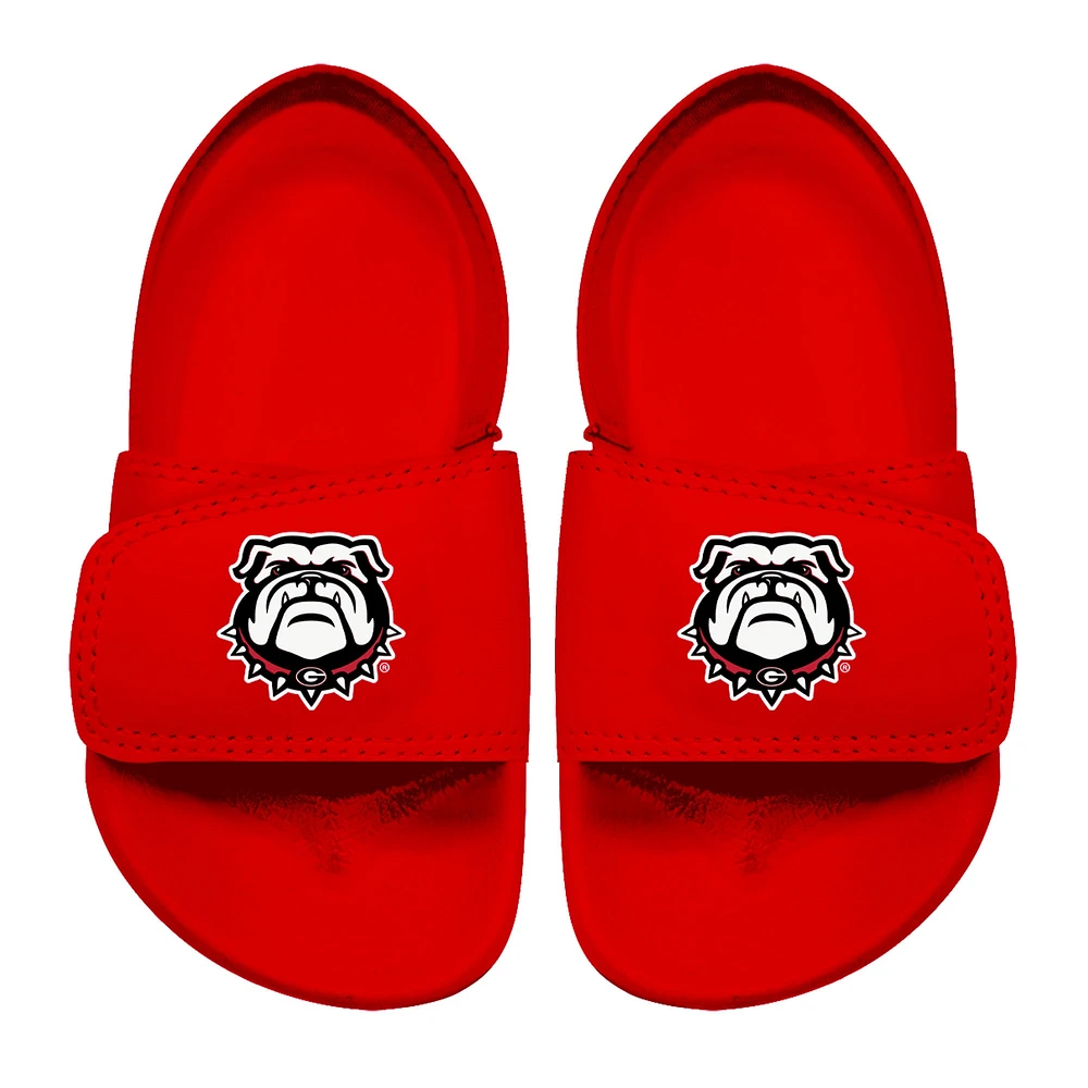 Toddler ISlide Red Georgia Bulldogs Mascot Slide Sandals