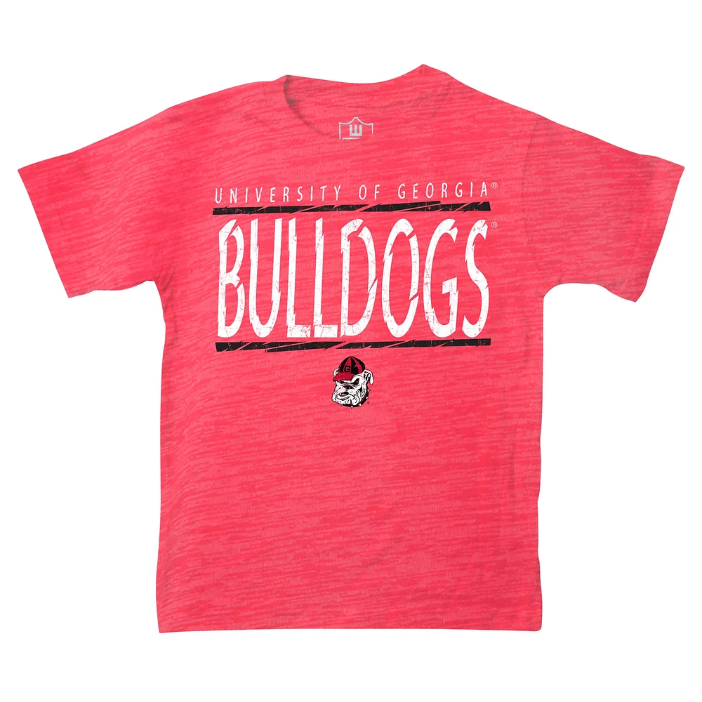 Ensemble t-shirt et short rouge Georgia Bulldogs/noir pour tout-petits Wes & Willy