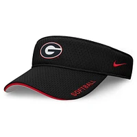 Unisex Nike Black Georgia Bulldogs 2025 Dugout Softball Ace Performance Adjustable Visor