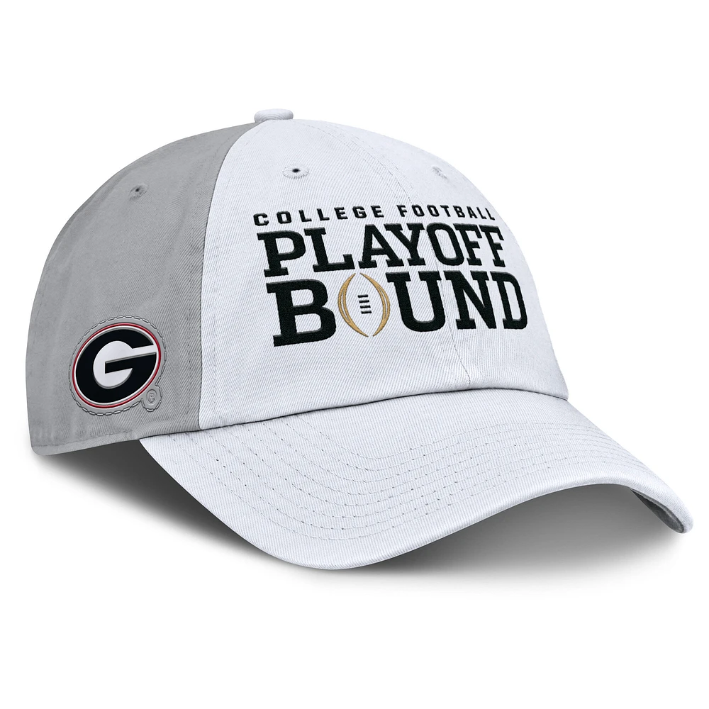 Casquette ajustable unisexe Nike Georgia Bulldogs 2024 College Football Playoff Club blanc/gris