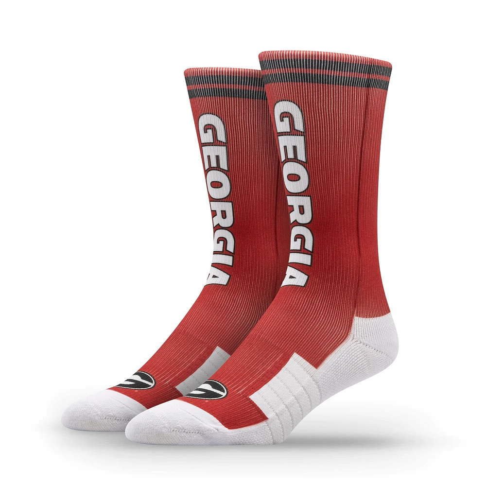 Chaussettes unisexes à logo Strideline Georgia Bulldogs de qualité supérieure