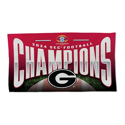 Serviette de toilette unilatérale WinCraft Georgia Bulldogs 2024 SEC Football Conference Champions Vestiaire 22'' x 42'' sur le terrain