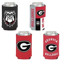 Ensemble de 4 refroidisseurs de canettes de 12 oz des Georgia Bulldogs de WinCraft