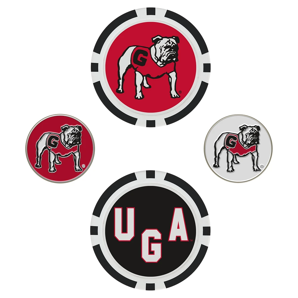 WinCraft Georgia Bulldogs Lot de 4 marqueurs de balle