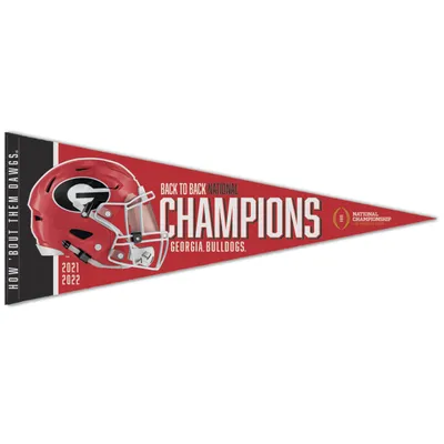 Georgia Bulldogs WinCraft Back-To-Back College Football Playoff National Champions 12'' x 30'' Premium Pennant