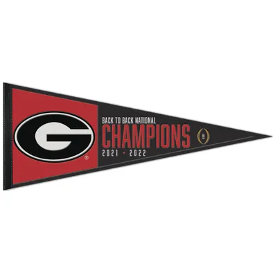 Georgia Bulldogs WinCraft Back-To-Back College Football Playoff National Champions 13'' x 32'' Wool Pennant