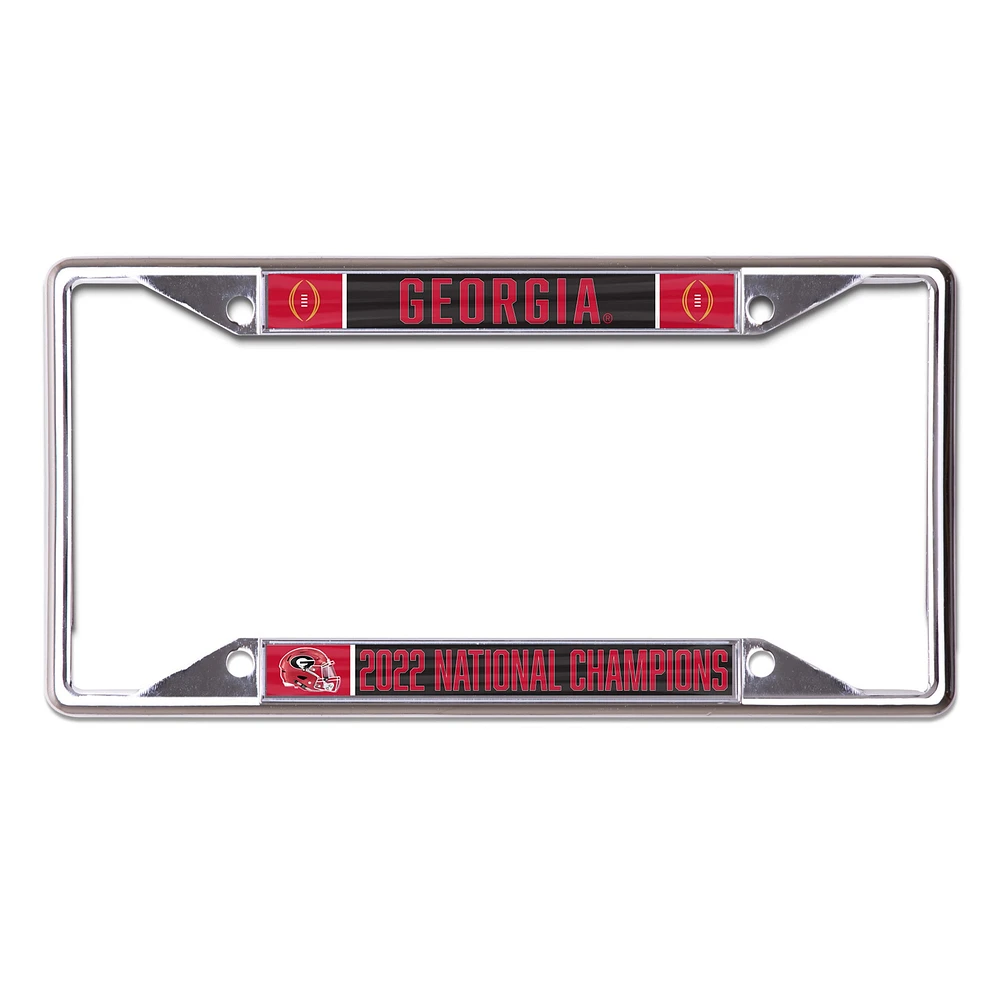 WinCraft Georgia Bulldogs College Football Playoff 2022 Champions nationaux Cadre de plaque d'immatriculation en métal découpé au laser