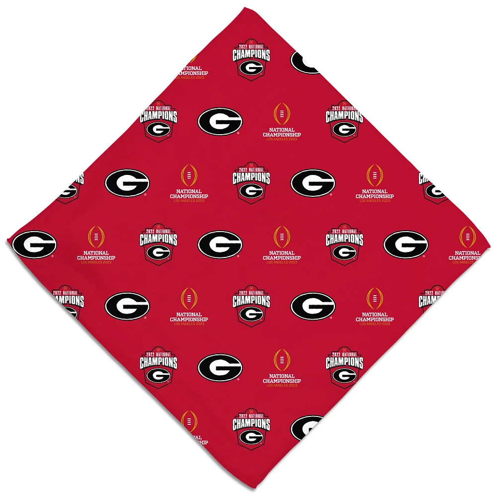 WinCraft Georgia Bulldogs College Football Playoff 2022 Champions nationaux Bandana pour animal de compagnie