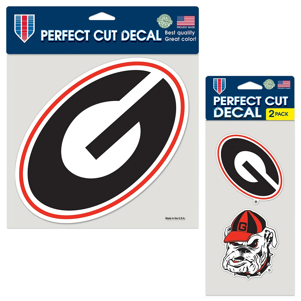 WinCraft Georgia Bulldogs Three-Pack Perfect Cut Decals