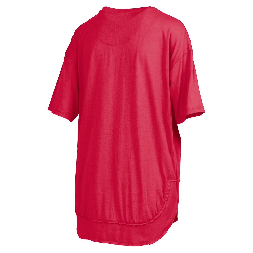 Women's Pressbox  Red Georgia Bulldogs Poncho T-Shirt