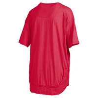 Women's Pressbox  Red Georgia Bulldogs Poncho T-Shirt