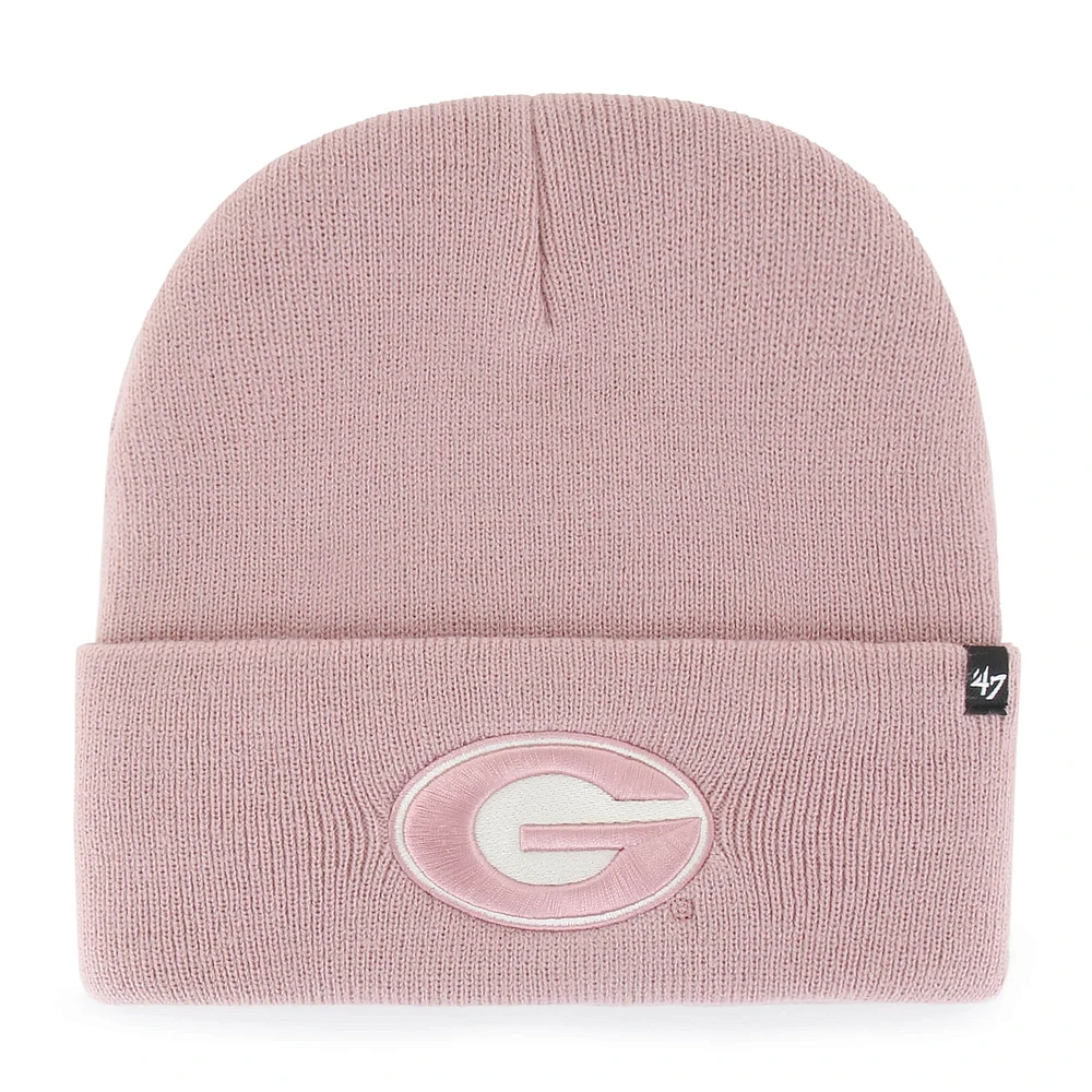 Women's '47 Pink Georgia Bulldogs Haymaker Cuffed Knit Hat