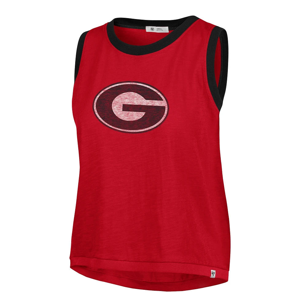 Women's '47 Red Georgia Bulldogs Premier Ringer Tank Top