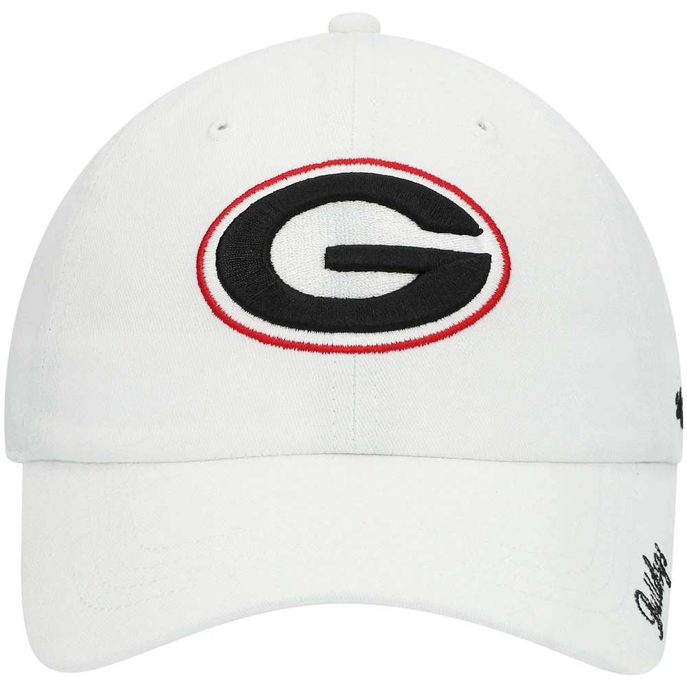Women's '47 White Georgia Bulldogs Miata Clean Up Logo Adjustable Hat