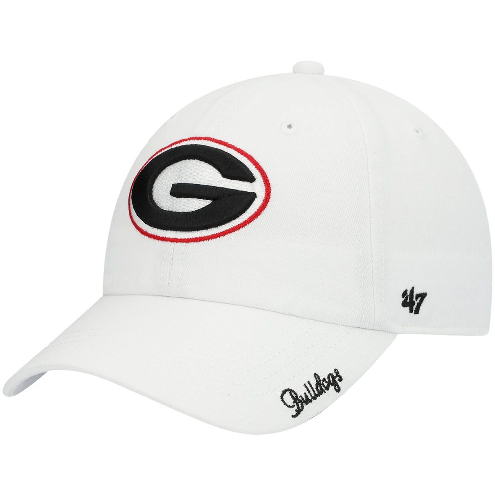 Women's '47 White Georgia Bulldogs Miata Clean Up Logo Adjustable Hat
