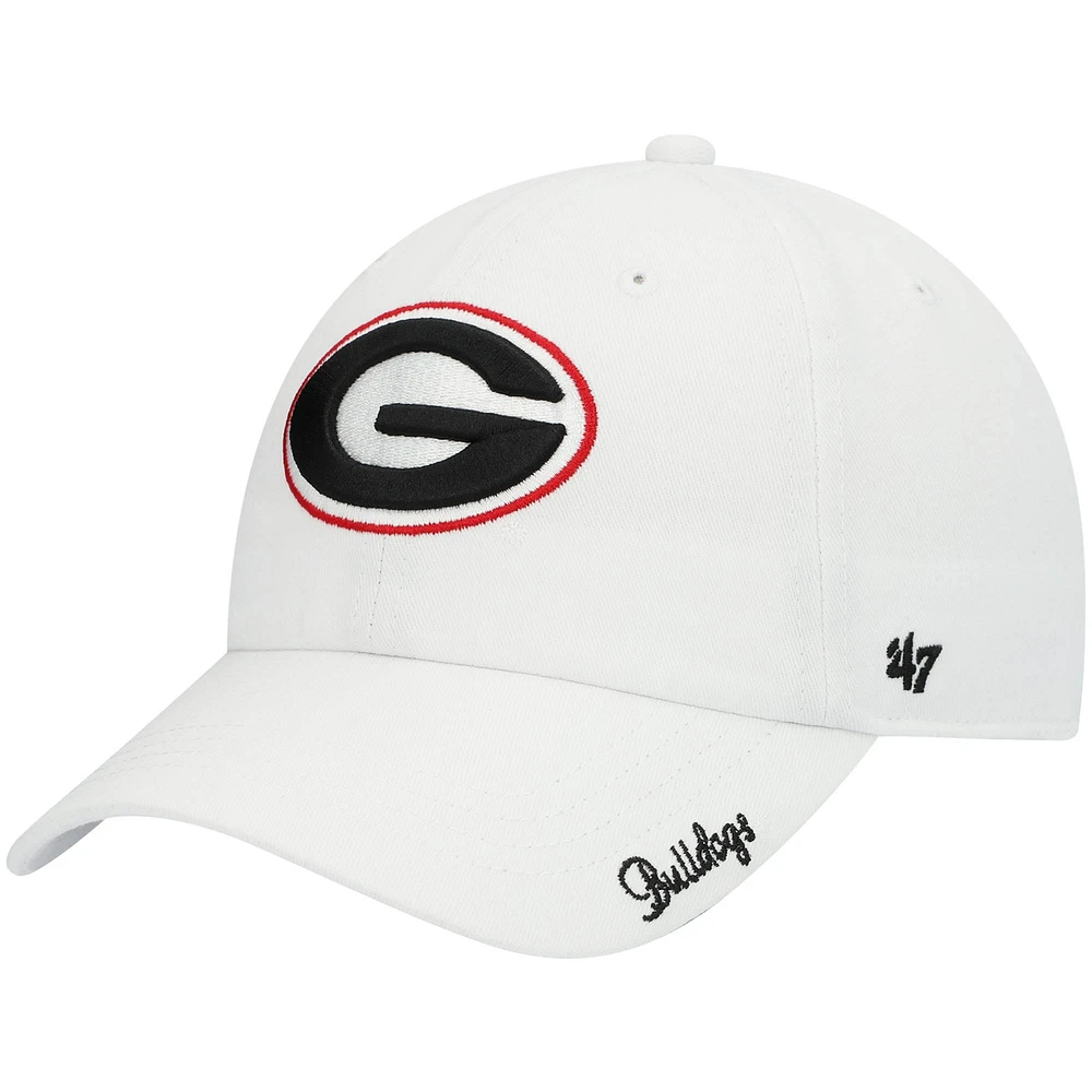 Women's '47 White Georgia Bulldogs Miata Clean Up Logo Adjustable Hat