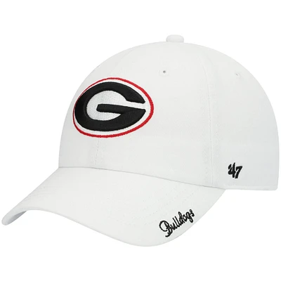 Women's '47 White Georgia Bulldogs Miata Clean Up Logo Adjustable Hat