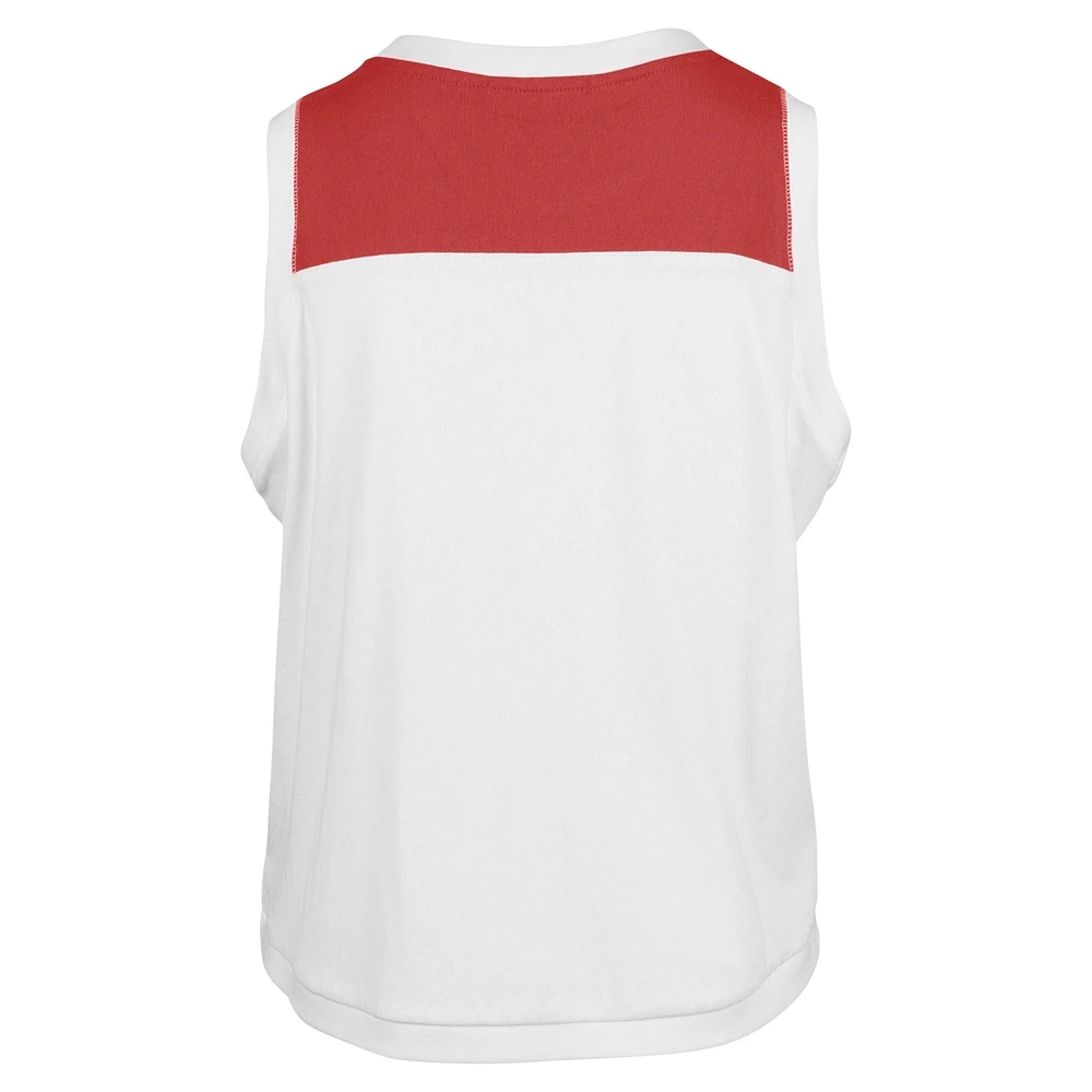 Women's '47 White Georgia Bulldogs Premier Zoey Waist Length Tank Top