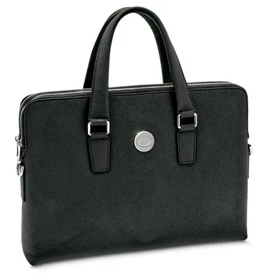 Georgia Bulldogs Women's Leather Briefcase - Black